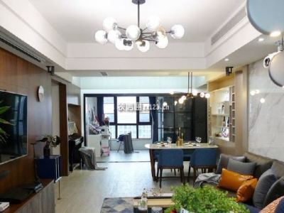 和信孔雀天成-103㎡-现代风效果图