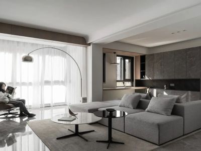 中南·樾府-128㎡-现代风效果图