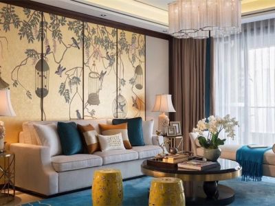 大宏锦绣-140㎡-新中式风效果图