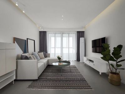 海世界现代风二居室98平米装修设计图案例
