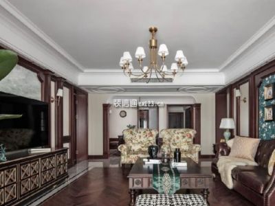 中铁城锦南汇-130㎡-中式风效果图