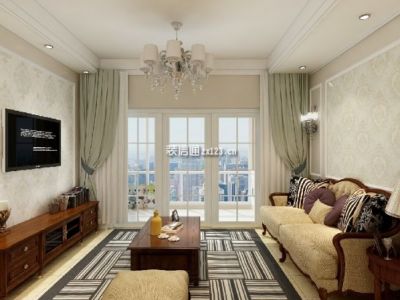 正基城市主场-110㎡-欧式风效果图