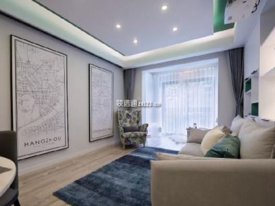 锦江国际花园-80㎡-现代风效果图