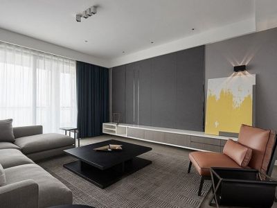 保利香槟国际-130㎡-现代风效果图