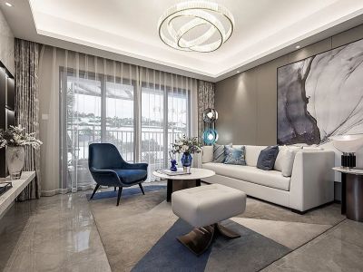 中海和平之门-122㎡-现代风效果图