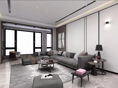 龙湖锦璘原著-126㎡-现代风效果图