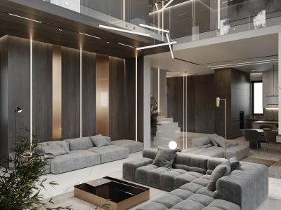 桃源居首府三期-264.4㎡-简约风效果图