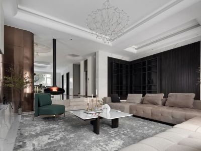 前海湖山壹号-333.1㎡-混搭风效果图