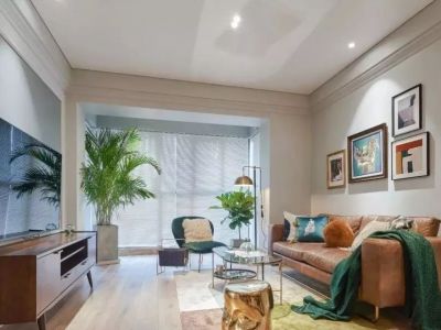 中海锦城北欧风三居室122平米设计效果图案例