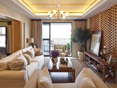 复地雍湖湾-125㎡-新中式风效果图