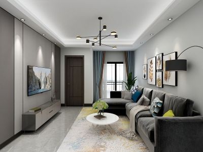 恒大名都-118㎡-现代风效果图