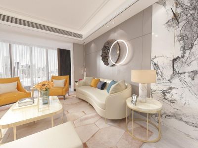 远洋新干线远洋广场-123.2㎡-现代风效果图