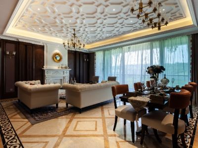 鸿威海怡湾-166.81㎡-复古风效果图