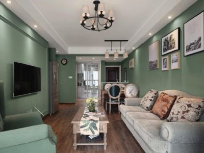 天泰碧玺园-120㎡-美式风效果图