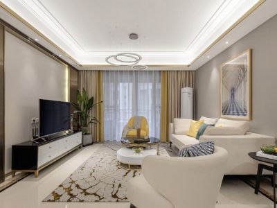 鑫江花漾里-114㎡-轻奢风效果图