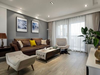 嘉定山花园-110㎡-现代风效果图