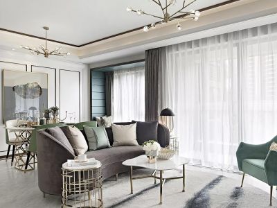 中海九号公馆-188.2㎡-美式风效果图