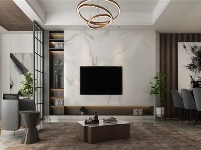 旭辉东樾城-240㎡-简约风效果图