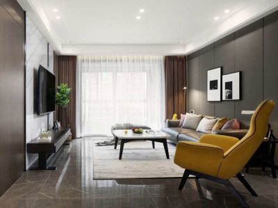 峻峰华亭-130㎡-现代风效果图