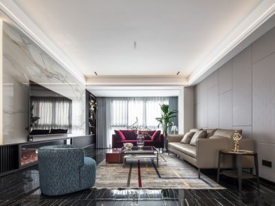 中海紫金苑-135㎡-现代风效果图