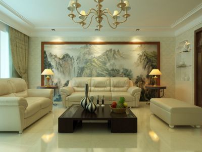 I派龙城-228.6㎡-中式风效果图