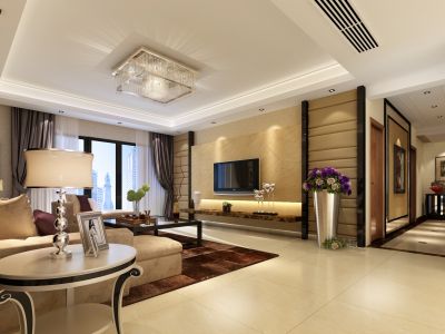 鸿威de森林·就瞰山-256.66㎡-现代风效果图