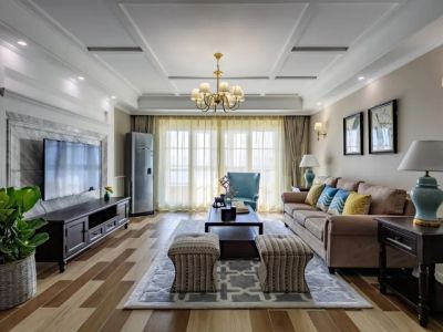 新风南里-125㎡-美式风效果图