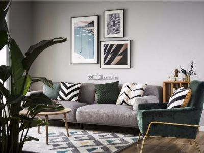 恒大豪庭-103㎡-现代风效果图