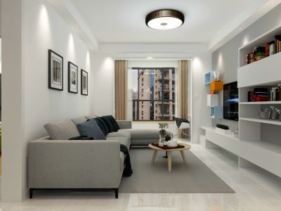 万科幸福誉-75㎡-现代风效果图