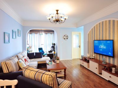 恒大凯旋广场-71㎡-地中海风效果图