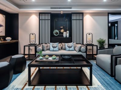 龙湖舜山府-143㎡-新中式风效果图