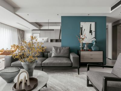 蓝光雍锦半岛-123㎡-现代风效果图