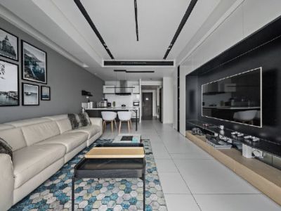 和信孔雀天成-125㎡-现代风效果图