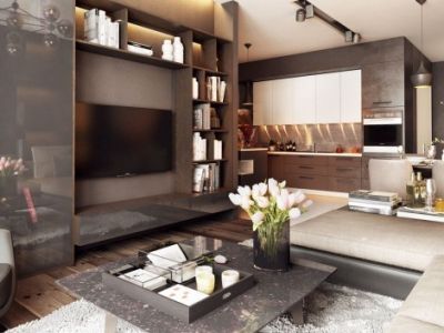 荟港尊邸-226.7㎡-现代风效果图