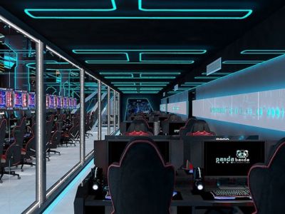 网吧-400㎡-现代风效果图