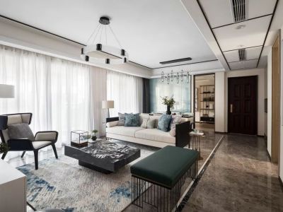 越秀·向东岛-117㎡-现代风效果图