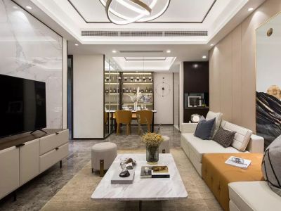 金科·旭辉悦章现代风格105平米装修案例