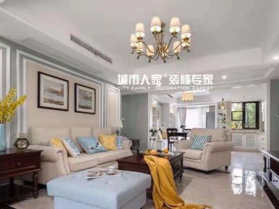 正信领秀城-135㎡-美式风效果图