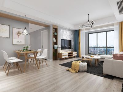 世豪嘉柏-125㎡-现代风效果图