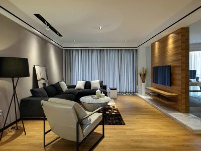 隆福苑100平米三居室现代装修案例