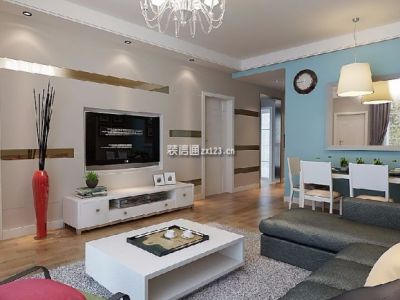 领馆国际城-75㎡-现代风效果图