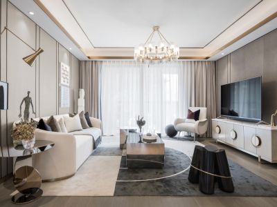 万科明天广场-130㎡-美式风效果图