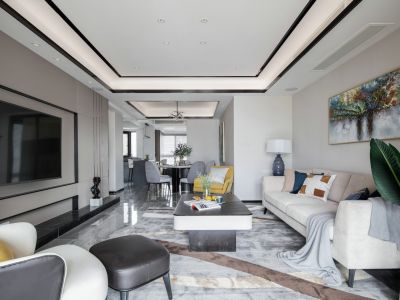 中海寰宇天下-132㎡-现代风效果图