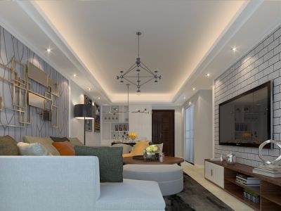 塞纳家园-117㎡-现代风效果图