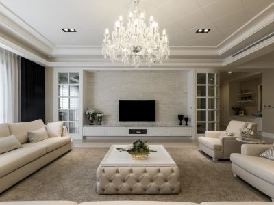 水墨书香105平米三居室现代装修案例