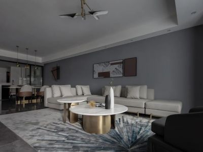 金田雅筑105平米三居室现代装修案例