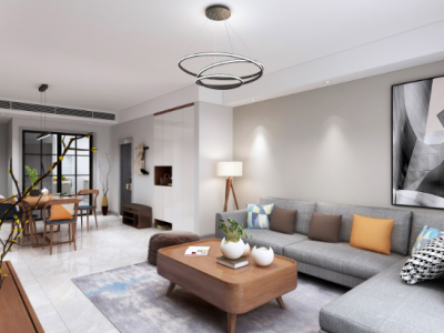 江山里127平米三居室现代装修案例