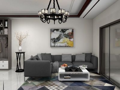 洲际春天广场-120㎡-现代风效果图