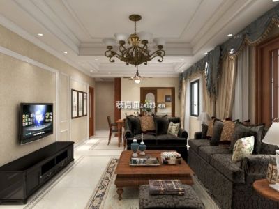 明信仕林府-130㎡-现代风效果图