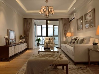 宝裕悦兰湾-144㎡-美式风效果图